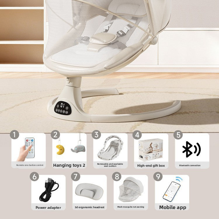 Baby Electric Rocking Chair with Bluetooth App Control