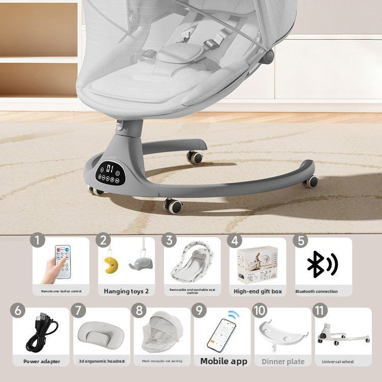 Baby Electric Rocking Chair with Bluetooth App Control