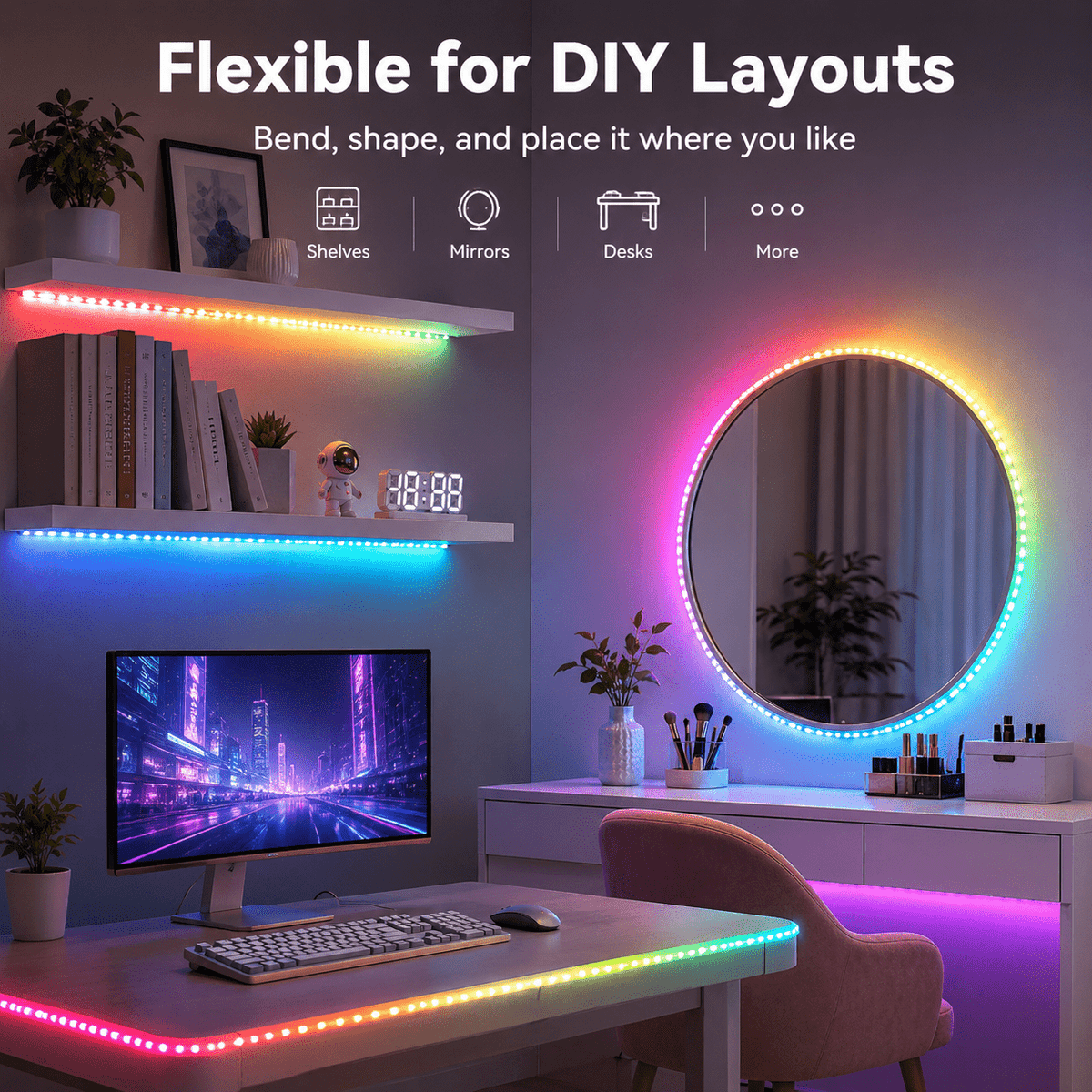 Illuminate Every Special Moment with Colorful Glow - for Christmas, Weddings, Parties, Bedroom, Living Room