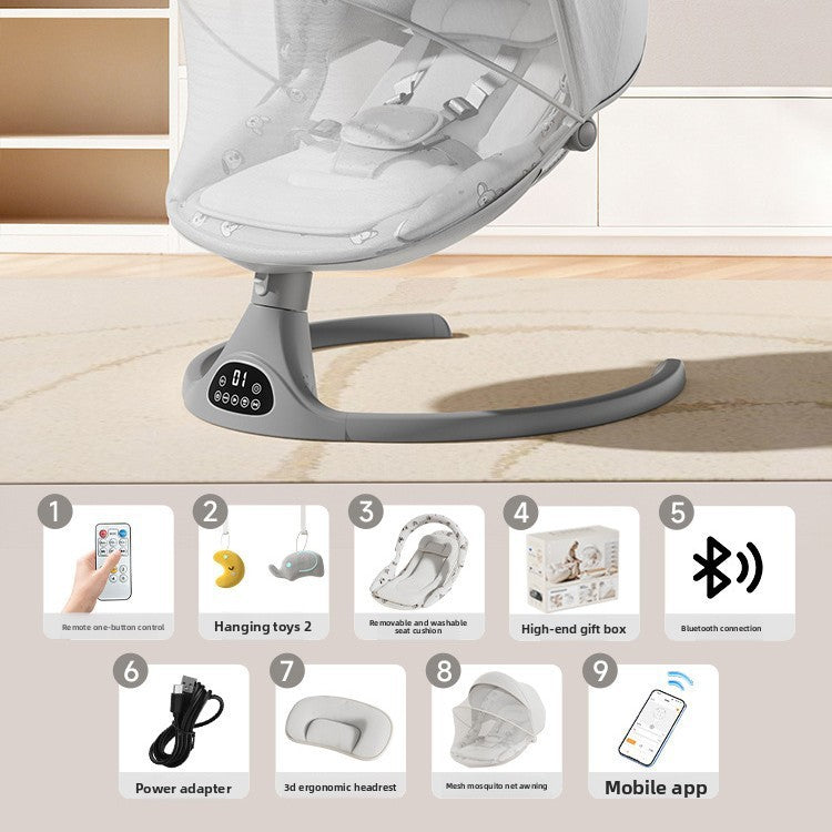 Baby Electric Rocking Chair with Bluetooth App Control