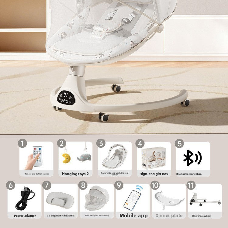 Baby Electric Rocking Chair with Bluetooth App Control