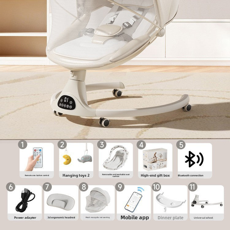 Baby Electric Rocking Chair with Bluetooth App Control